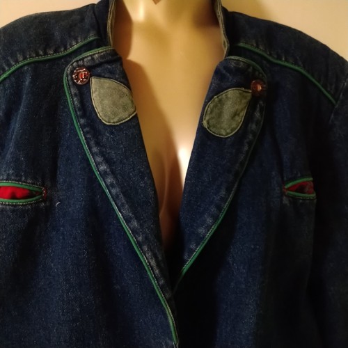 Trachtenjacke jeans damen blau - jeans,