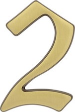 Alpertec Hausnummer 2 Bronze Hausnummern Hausnummerschild