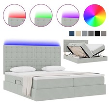 LED Bett mit Matratze Samt
