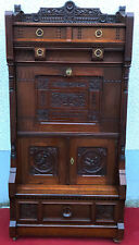 Antik Jugendstil Biedermeier Sekretär, Schreibtisch, Medizineschrank 164 cm Hoch