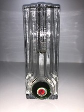 Vintage Glas Blockvase von