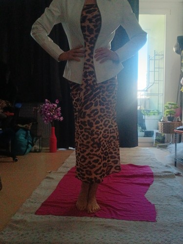 Transparent leopard rock kleid - leopard,