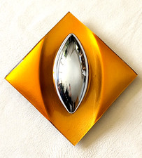 Esto Austria Space Age Wandlampe Glas Chrom Orange Halogen 70er Jahre Neuwertig