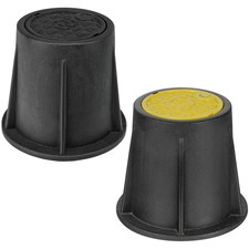 Straßenkappe Wasser/Gas Schieberkappe mit Kunststoffdeckel Hausanschluss h=150mm