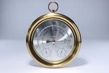 große alte Messing Wetterstation Hygrometer Barometer Thermometer Messgerät