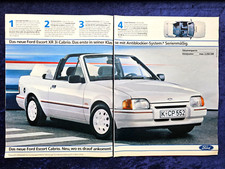 Ford Escort XR 3i Cabrio, originale Werbung aus 1986