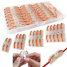 50 Stück Steckklemmen Hebelklemme Klemmen Klemme Durchgangsverbinder mit Hebel