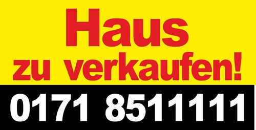 Werbebanner haus verkaufen - werbebanner, zu