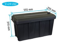 Deichselbox, Werkzeugkasten, Gurtkiste, Anhängerbox, Staubox Daken Blackit B24-1