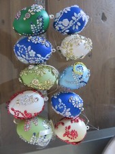 10 Ostereier Kunststoff Osterdeko Plastikostereier Osterstrauch 6 cm Ostern