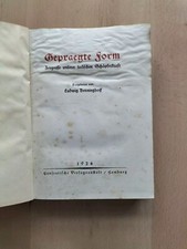 Gepraegte Form Zeugnisse unserer seelischen Schöpferkraft, L. Benninghoff 1924