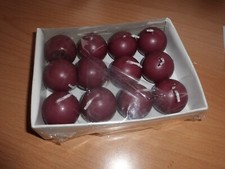 12 Stück Bordeauxfarbene