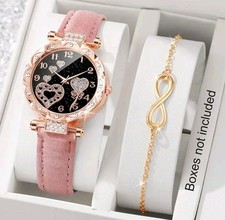 2 Stk. / Elegante Minimalistische Damen-Quarzuhr + Exquisites Armband Damen 