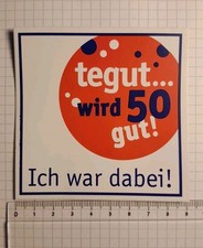 Aufkleber Sticker Tegut Wird 50 Gut! Gewinnspiel Heckscheibe (20051)