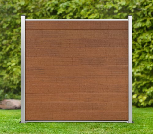 Wpc zaun eleganz hellbraun - wpc,