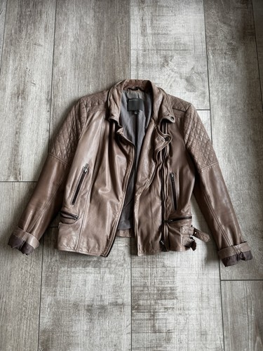 Muubaa lederjacke damen - muubaa, taupe