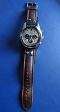 Fossil Coachman Braun Leder Armband Edelstahl Gehäuse Armbanduhr(CH2565P), top