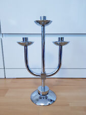 **TOP ZUSTAND** KERZENSTÄNDER 3 ARM - SKS Design - SILBER - MODERN - VERCHROMT