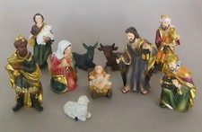 Krippenfiguren Set Satz komplett 10-teilig Figurenhöhe bis 10 cm Krippe 604