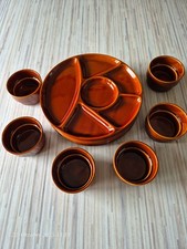 Raclettegeschirr, 12-teilig, braun, Topzustand***