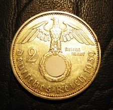 2 RM Hindenburg 1939 A mit HK, kl. Randkerbe - sonst ss