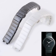 Keramik Uhrenarmband für Rado Serie Schwarz Weiß Keramik Uhrenkette...