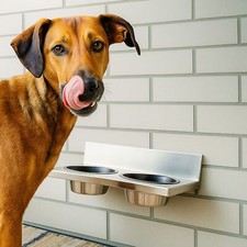 Edelstahl Doppelnapf 800ml Futterstation Hundefressnapf Futternapf Trinknapf