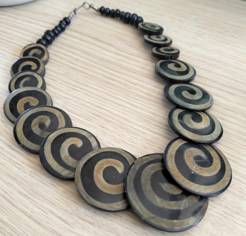 Halskette collier holz - collier,