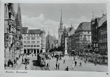 AK München Marienplatz Tram 1940
