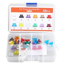 30 Stück Kfz Sicherung Set Mini Flachsicherungen Auto für PKW Wohnmobil LKW