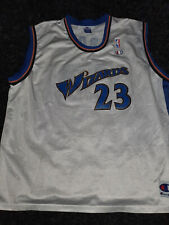 original Champion Shirt Trikot Basketball Michael Jordan 23 Wizards 48 wh. F1275