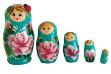 Russische Puppen Türkis 5