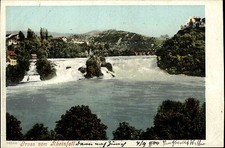 Rheinfall Schweiz Suisse Schaffhausen ~1900 Weltpostverein Wasserfall River Fall