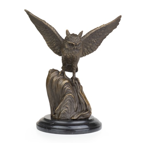 Bronzeskulptur eule mit - bronzeskulptur,