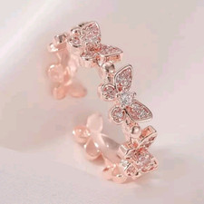 Roségold Ring Schmetterling