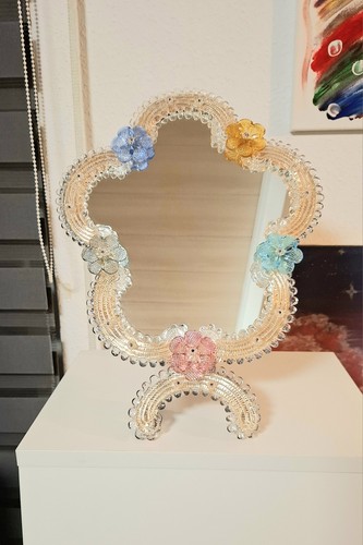 Murano glass mirror multicolor - murano,