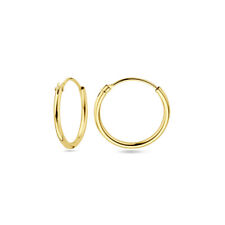 585er-Gold 14 kt. Creolen Rundrohr-Creolen 15 mm poliert 1310