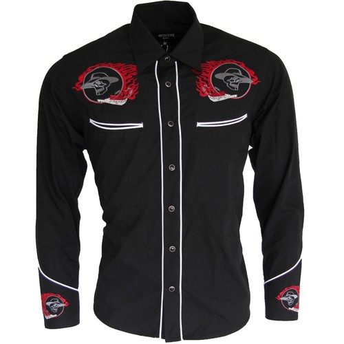 Relco schwarz rot - rot, rockabilly