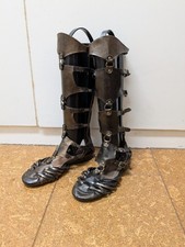Römerstiefel Sandalen Stiefel Gr. 38 Braun Cosplay Mittelalter Fasching 