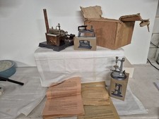 alte  kleine   Dampfmaschine von Wilesco mit Säge und Bohrmaschine in OVP