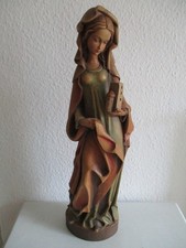 Heilige Barbara Figur Lindenholz Corazza Meran 60/70er 55 cm