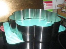 STÄDTER Blumenform Backrahmen Tortenring 29 cm x 7cm groß rostfrei Metall silber