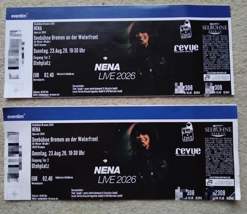 Nena seebühne bremen - 2x,