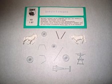 Zubehör-Bausatz Langholzwagen mit 2 Pferden, DMV, Spur H0