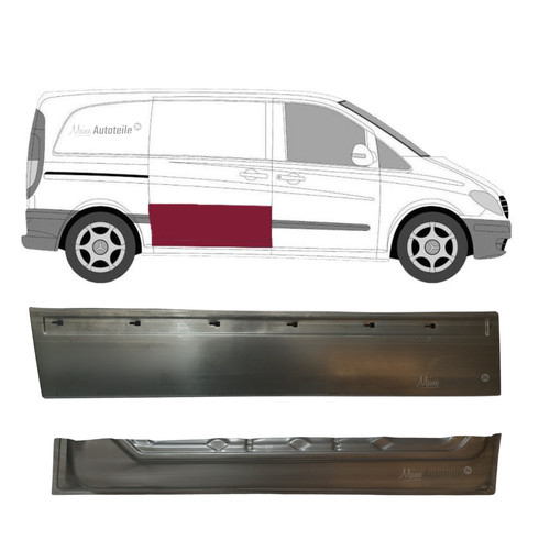 Reparaturblech schiebetür - 2x,