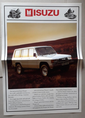Isuzu trooper prospekt 1988 - prospekt, um