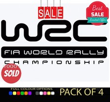 4x WRC RALLY Vinyl Aufkleber