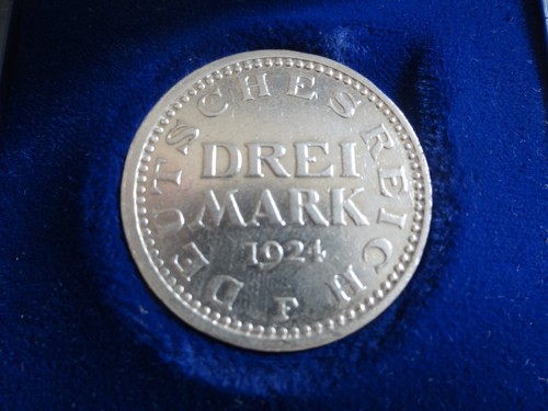 Mark 1924 silber 500 1000 - 3, 500/1000
