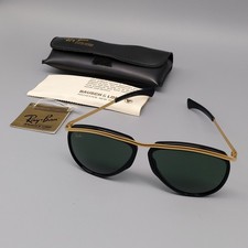 Ray Ban Olympian Aviator B&L Arista Gold Black 90er Vintage Sonnenbrille USA