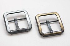 Gürtelschnalle Roll-Schnalle Buckle 40 mm, Antik Messing oder Silber, 1980er